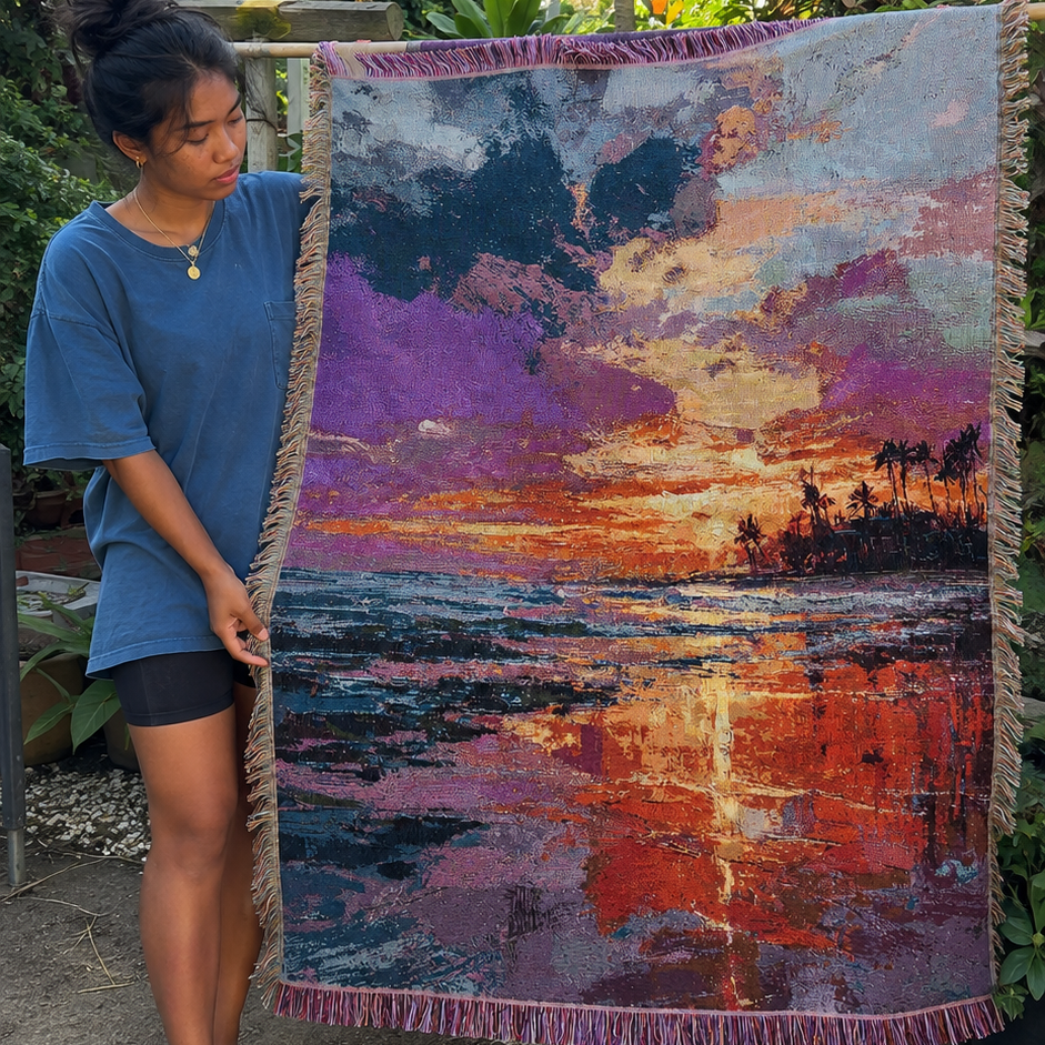Home Again Hawaii Sunset Blanket