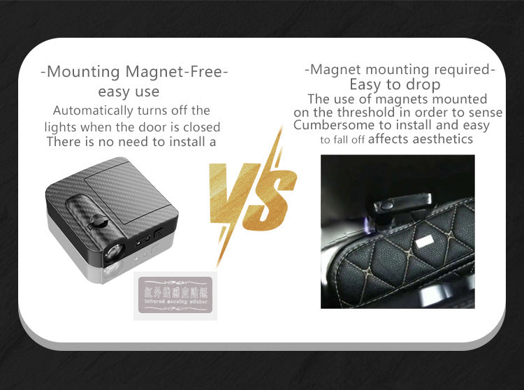 No-magnet sensor vs magnet-style door lights