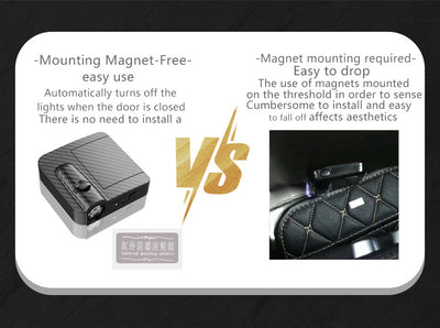 No-magnet sensor vs magnet-style door lights