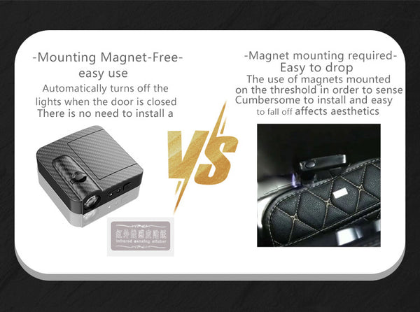 No-magnet sensor vs magnet-style door lights